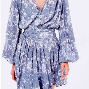 Steele Wrap Dress In Gray (Size S)